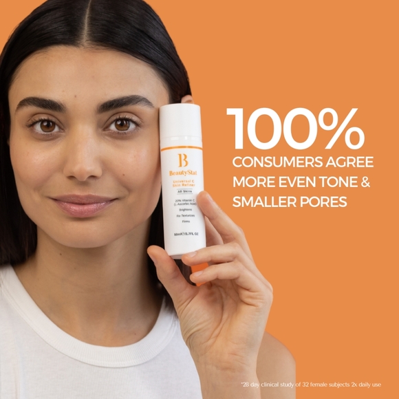 ❣Travel Face Need❣BNIB BeautyStat 0.30OZ Travel Size Vit C Refiner Face Serum! - Picture 7 of 16